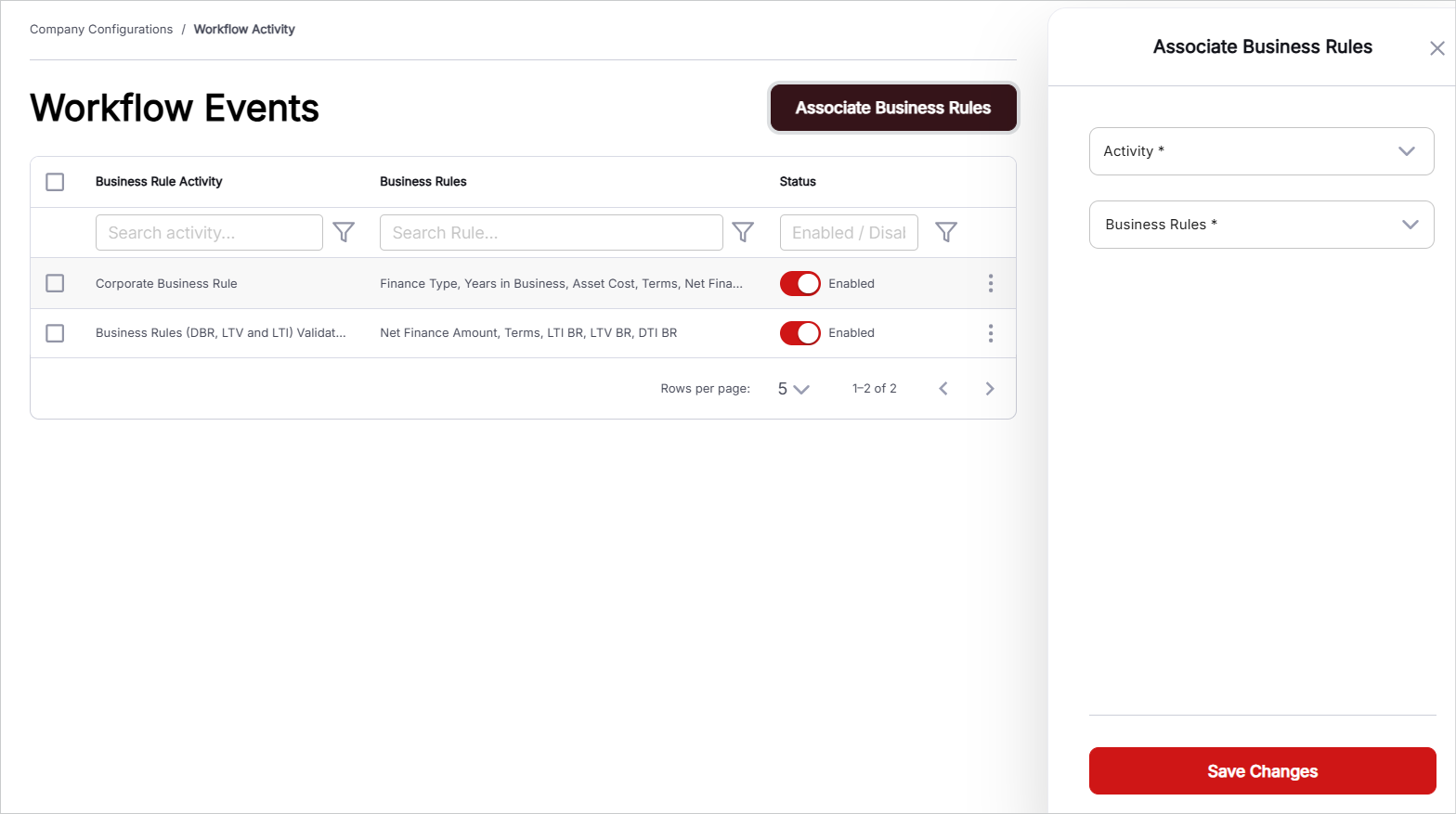 Associate Workflow Events
