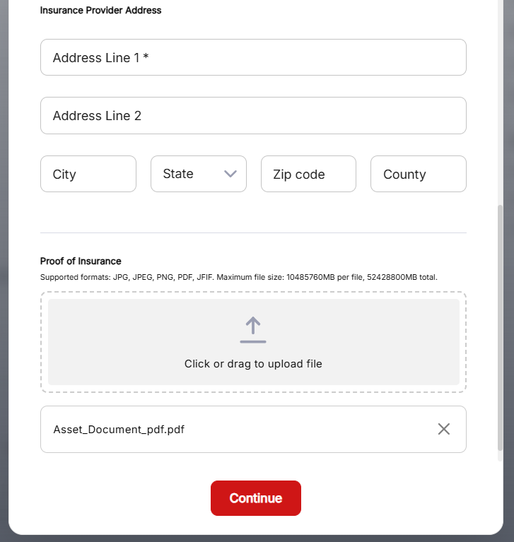 Add Insurance Details