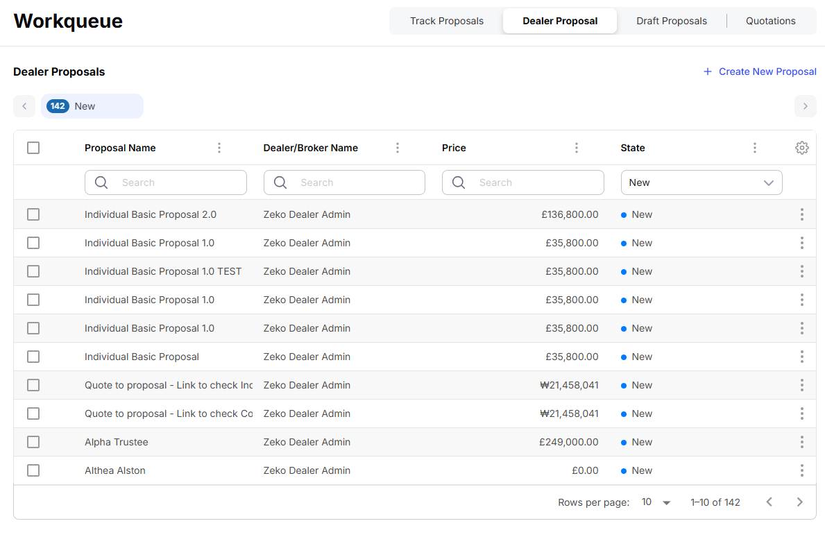 Workqueue Dealer Proposal